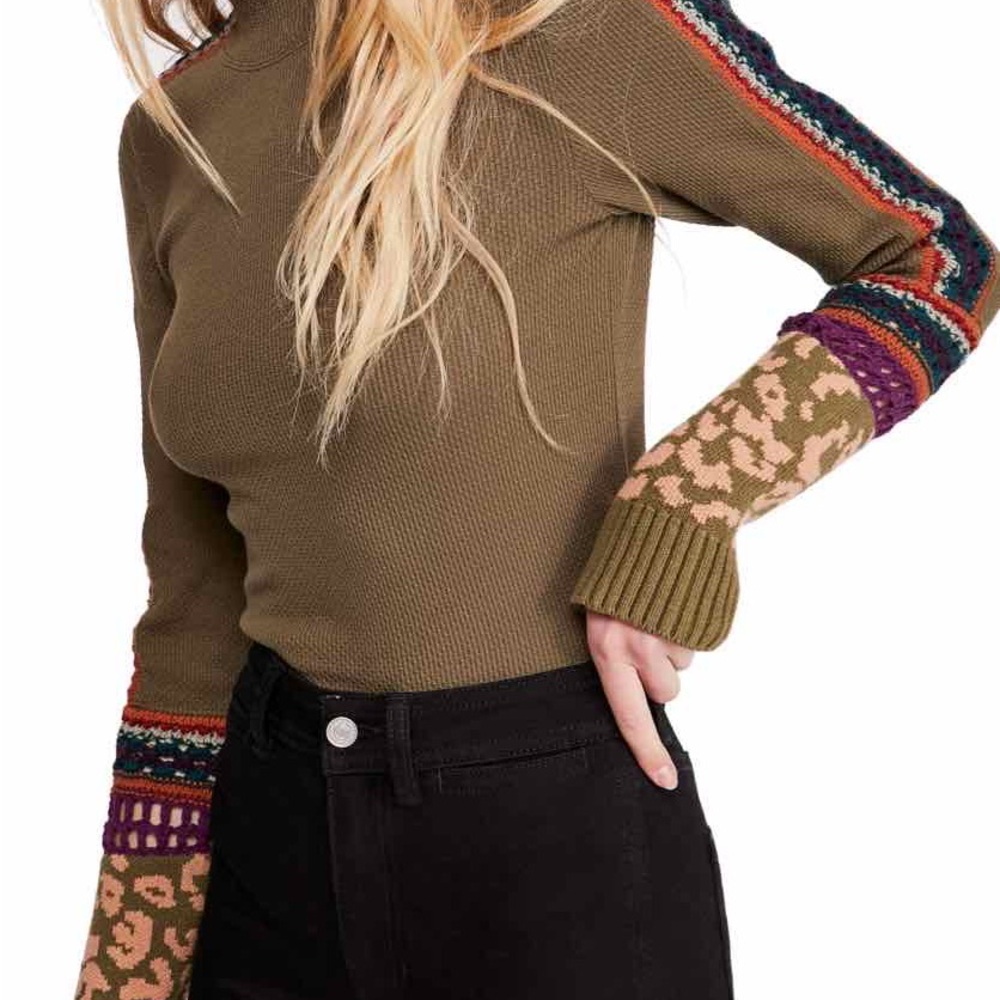 Free People Cuffed Top